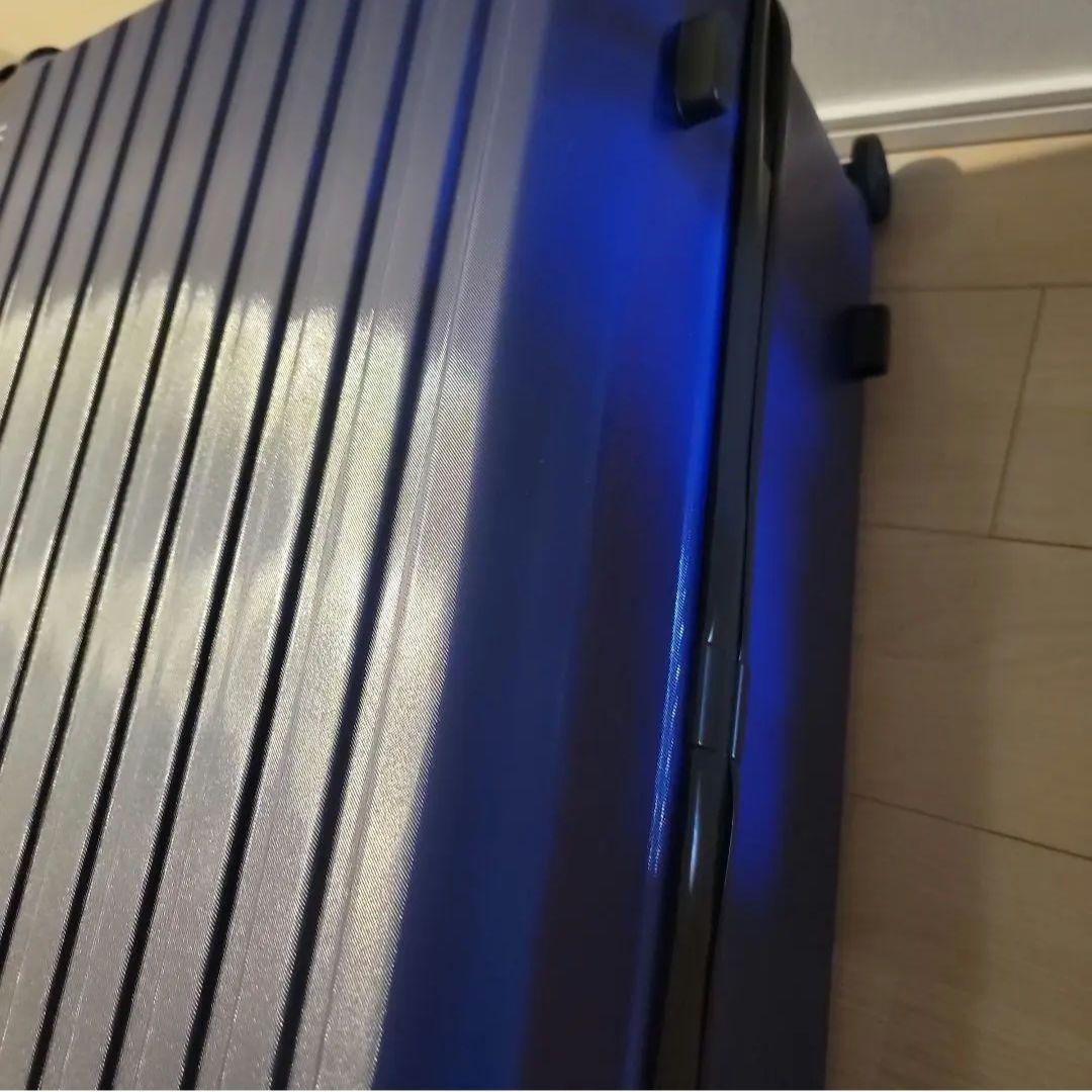 【美品】キャリーカート スーツケース 青 紫 96L　サンコー鞄