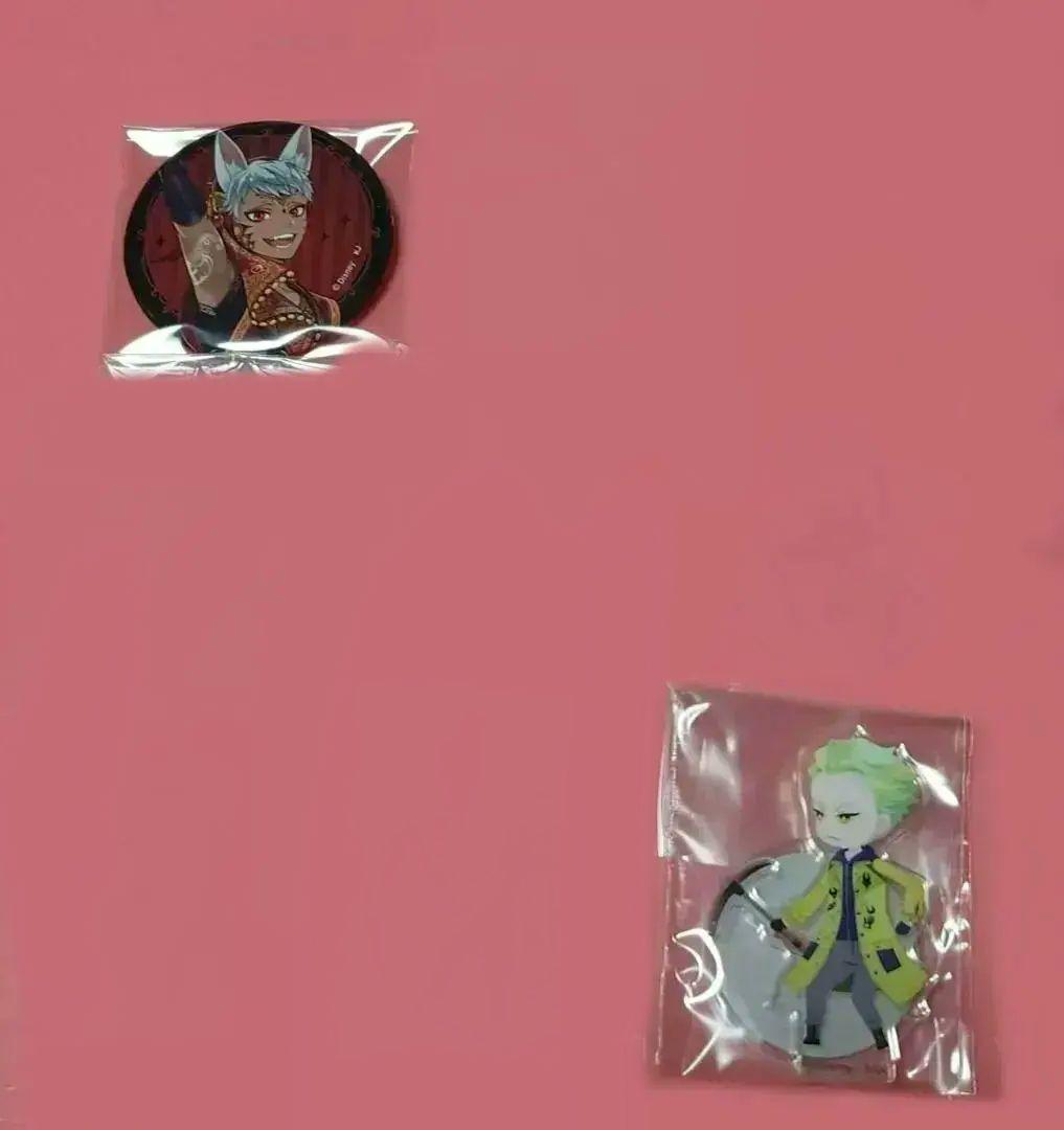 ツイステ ブレイジングジュエル 缶バッジ エース イデア マレウス レオナ