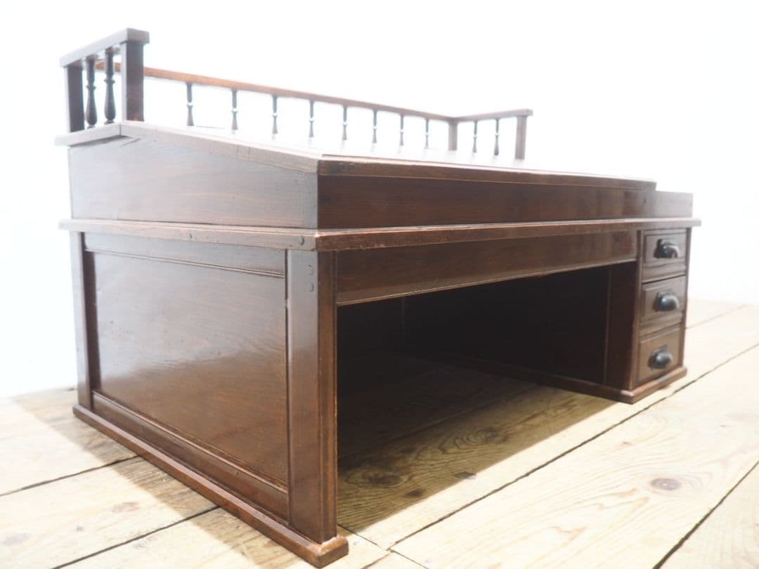 1283 アンティーク　帳場机　文机　ローテーブル　ライティングデスク　レトロ