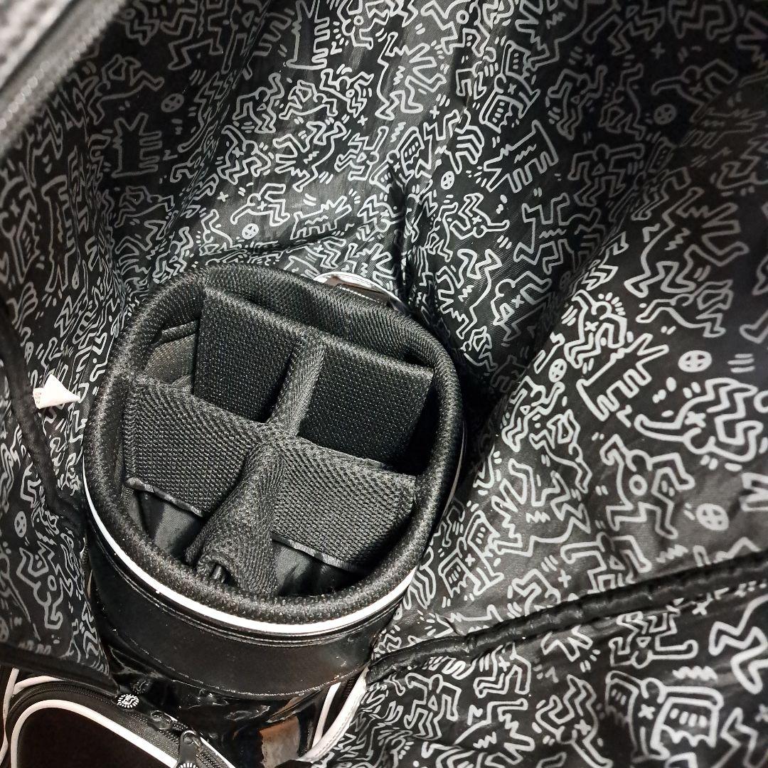 キース・ヘリング キャディバッグ 黒/白