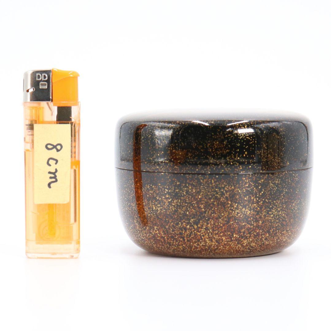 中村恭蔵作 遠山蒔絵 棗 金蒔絵 金梨子地 内銀溜 茶道具　DU99　1F28