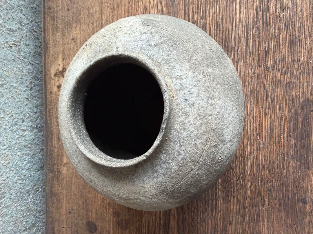 須恵器　薬壺　アンティーク 陶器 花瓶 弥生土器　白菊土器　花器