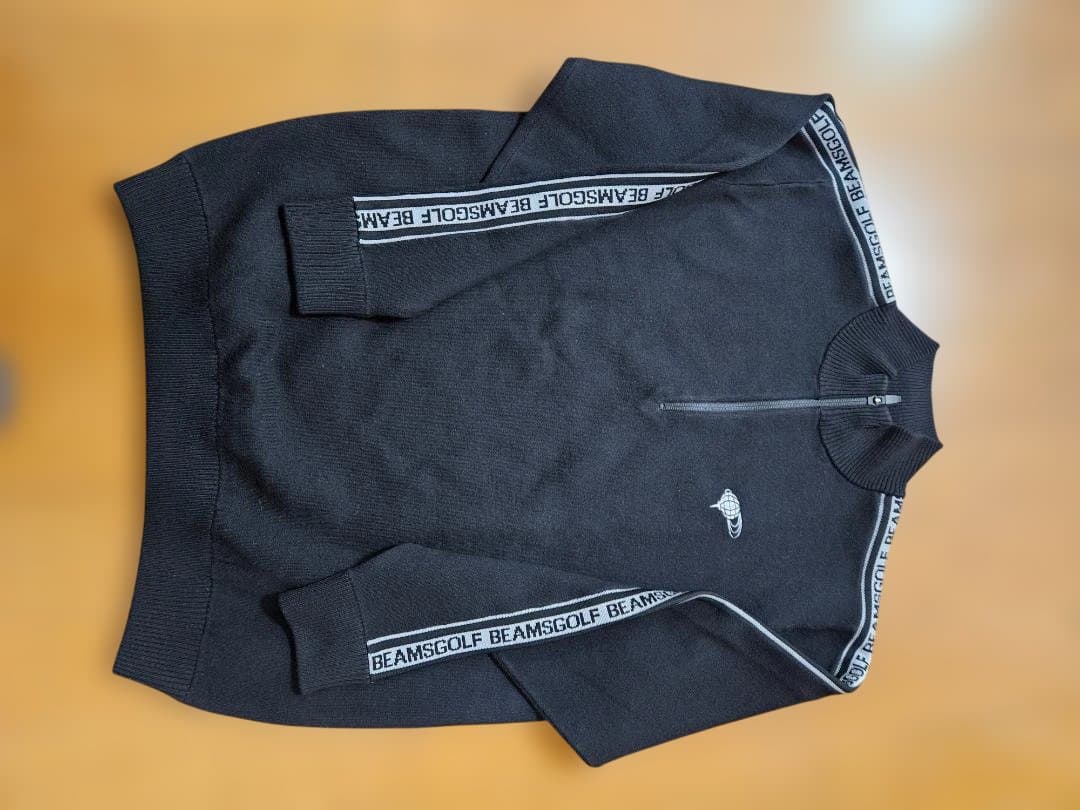 BEAMS GOLF ブラック ハーフジップ セーター sizeXL