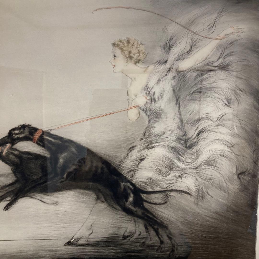 【真作保証】ルイ・イカール「スピード」エッチング 直筆サイン 版画 絵画