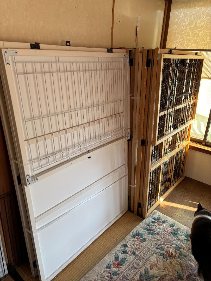 ①廃盤品 希少ナチュラルワン☆彡木製キャット猫ケージ（３段ナチュラル色）