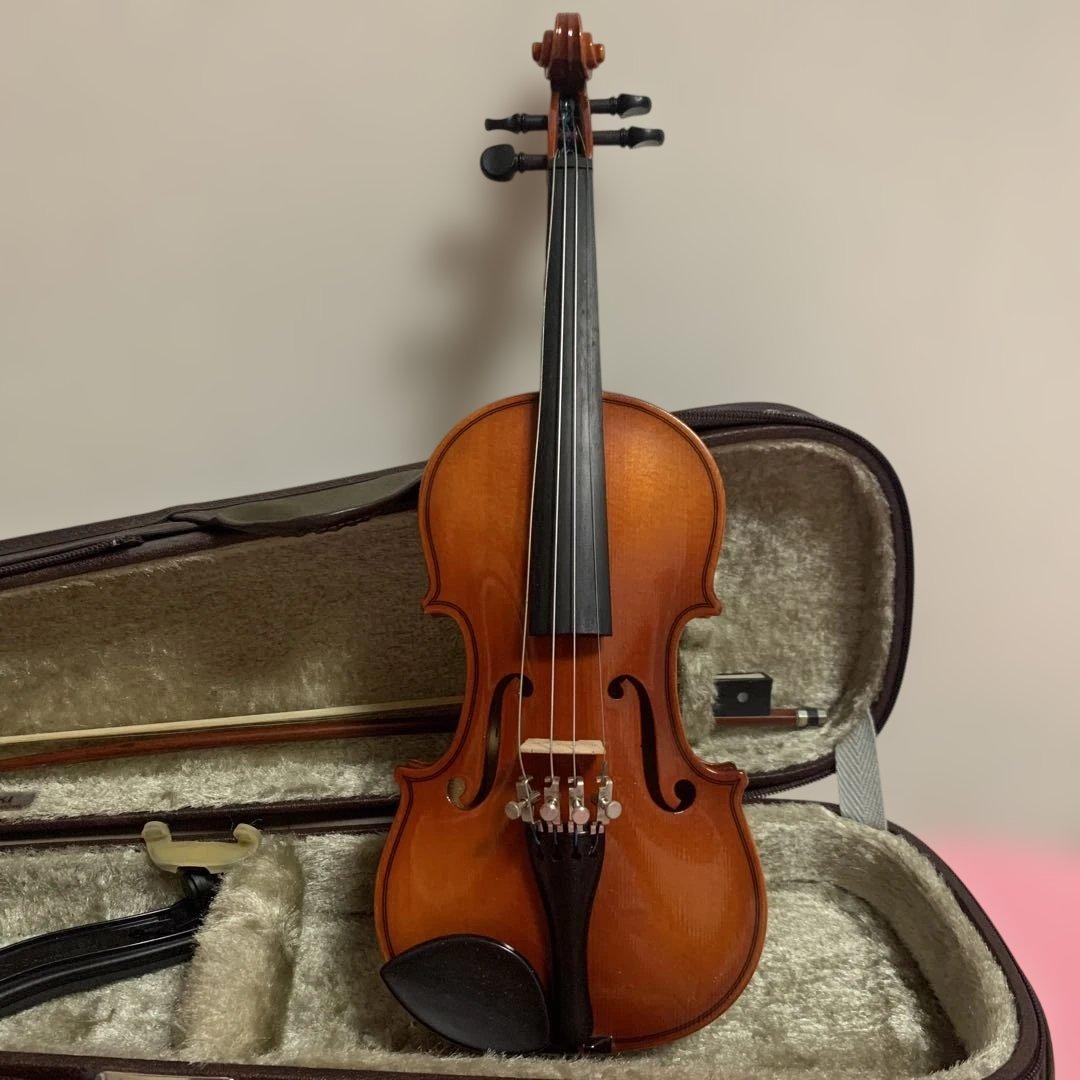 スズキバイオリン1/10本体と弓、肩当て、ケース、まつやにのセット
