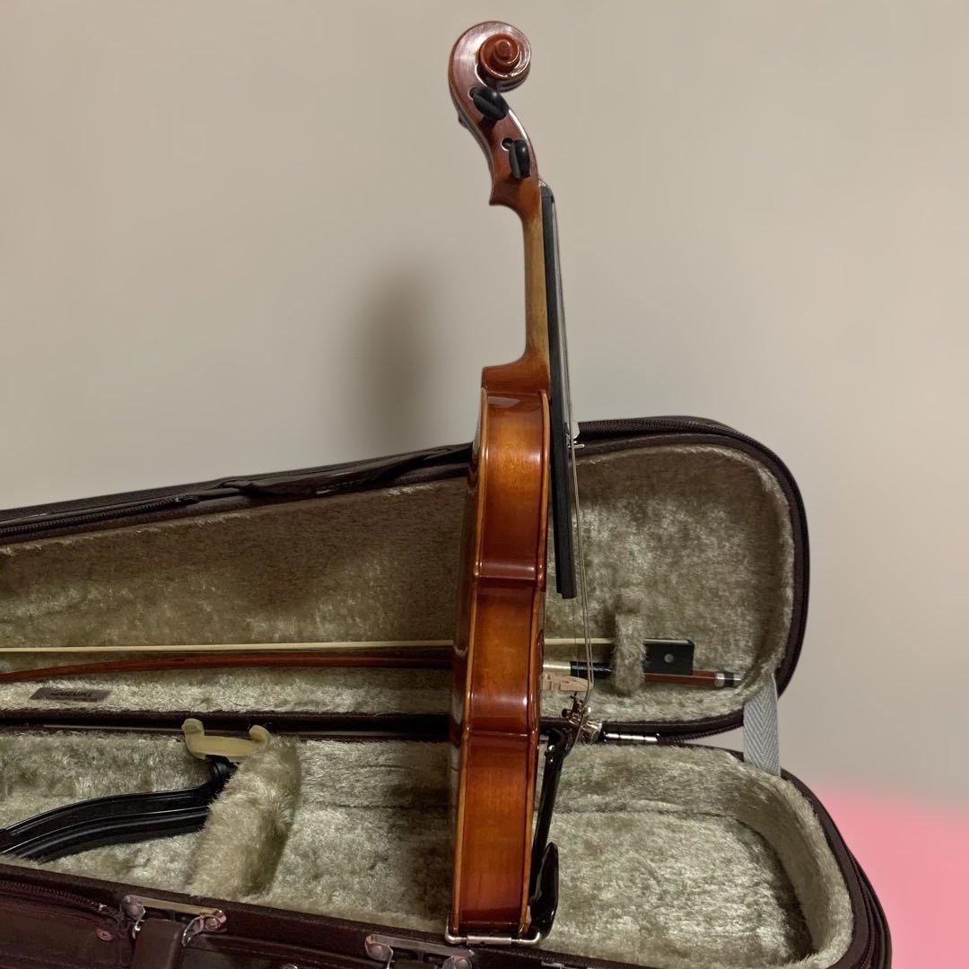 スズキバイオリン1/10本体と弓、肩当て、ケース、まつやにのセット