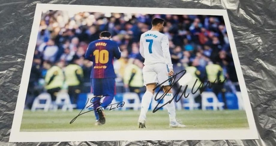 メッシ　クリスティアーノ・ロナウド　直筆サイン　普通紙