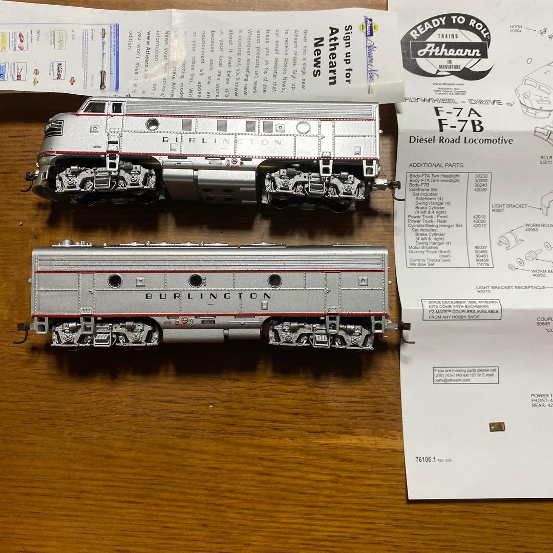 Athearn 鉄道模型　CHICAGO burlington f7a-f7b