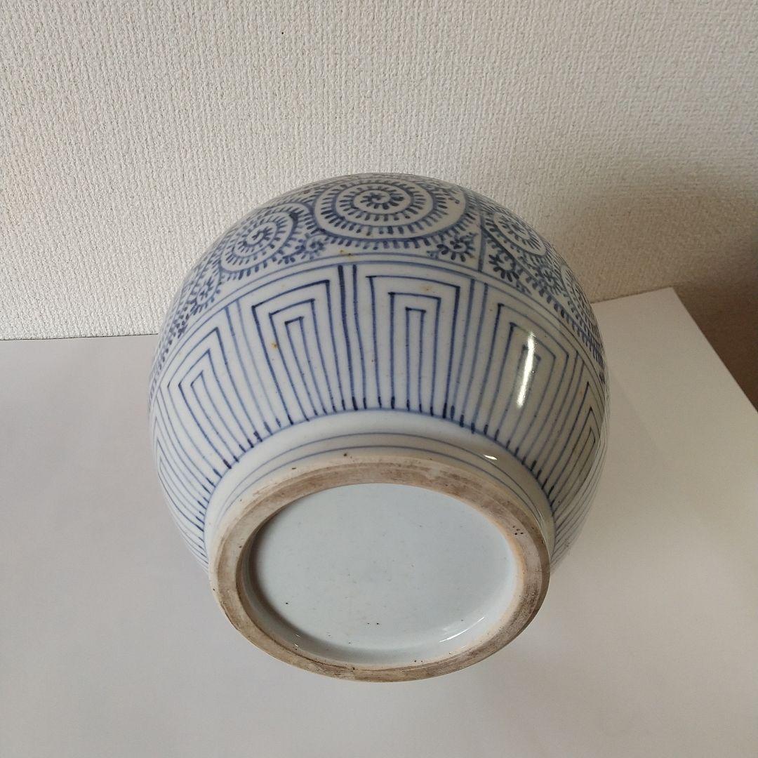 古伊万里染付　蛸唐草大徳利　骨董品