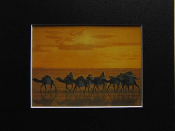 平山郁夫、流沙浄土変、希少画集画、新品高級額装付