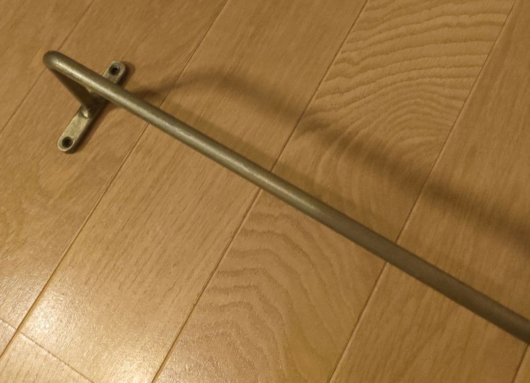 アンティーク 真鍮製 タオルハンガー ロング 幅75×高さ7.7cm レトロ