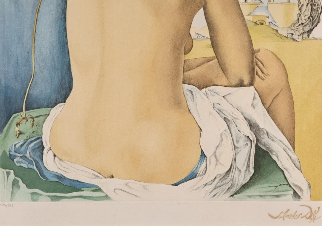 サルバドール・ダリ 「 私の裸の妻 」 リトグラフ　217/295　署名