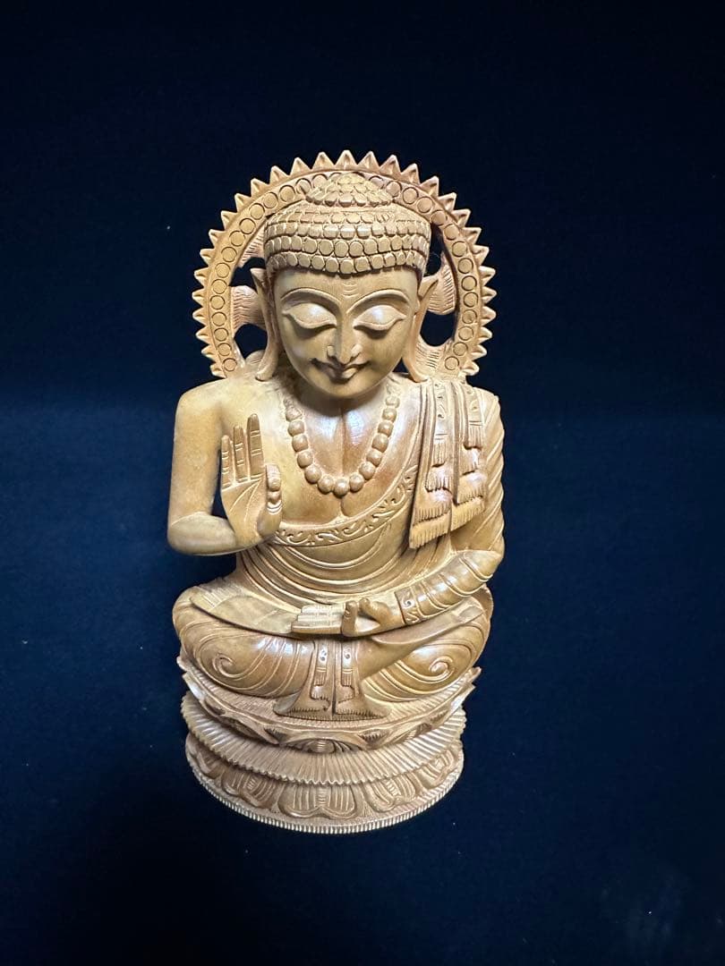 超美しい　インド　白檀　仏教美術　仏像 骨董 木像　木製　仏教　密教　置物