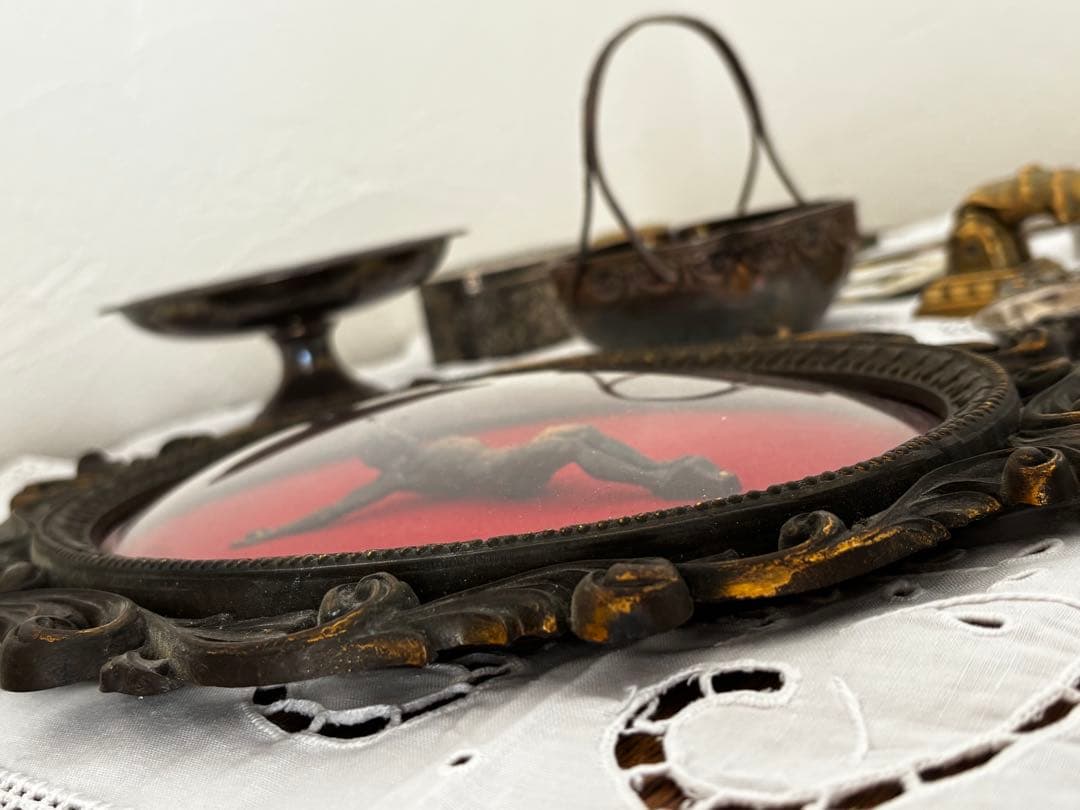 フランス　キリスト像 フレーム付き　オブジェ　ブロカント