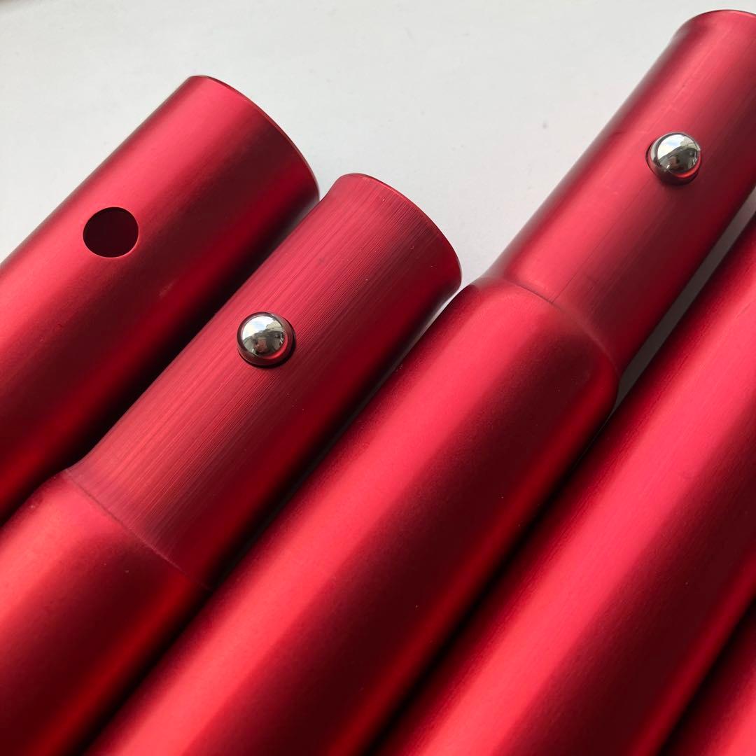 スノーピーク　ウイングポール　レッド　280cm 2本セット