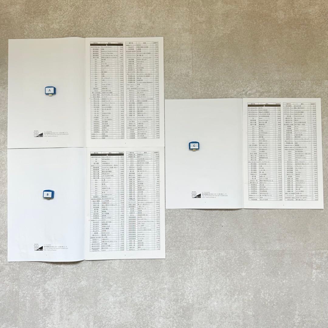 カラオケ1番 TK-3008 カートリッジ A B C リスト3冊 夢グループ