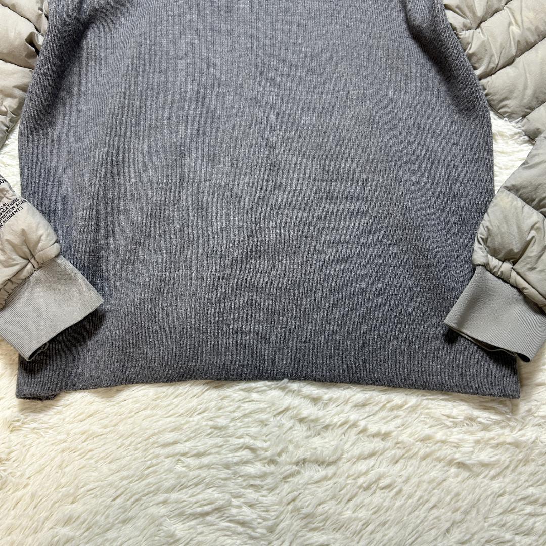 美品✨マークアンドロナ コンビネーションプルオーバー ダウン ハーフジップニット