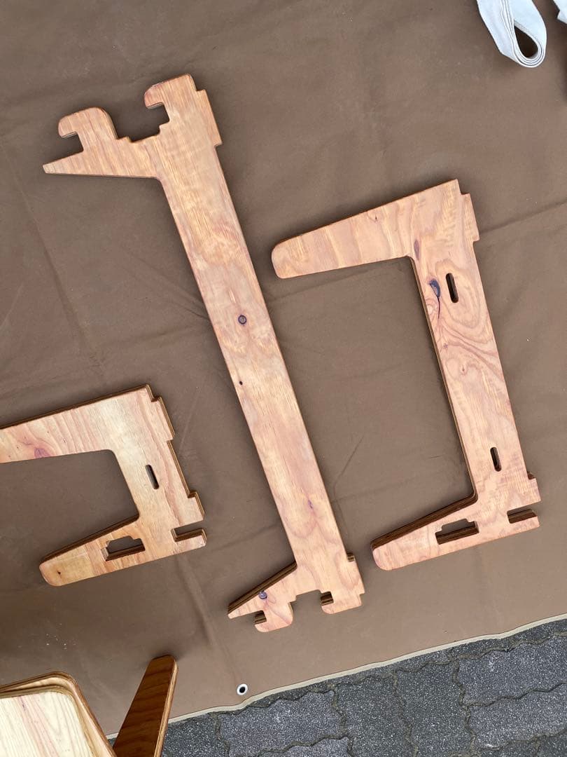 【値下げ美品】YOKA(ヨカ) L-TABLE 2台セット ウッドテーブル