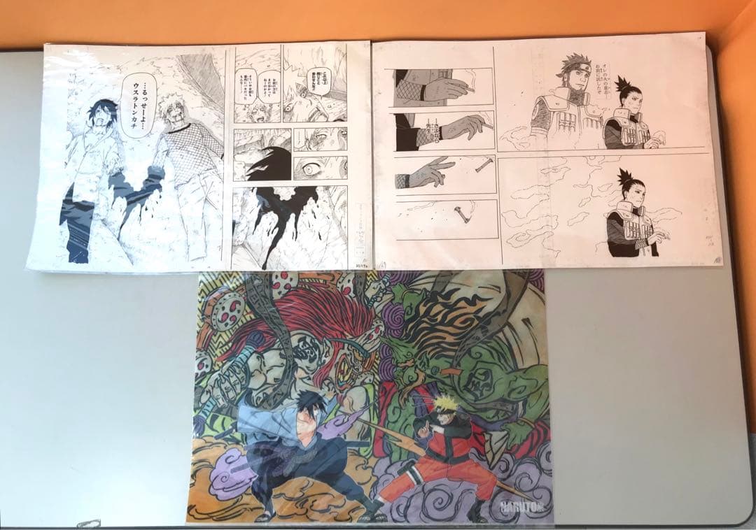 NARUTO展　ナルト展　複製原稿　クリアポスター　3点セット