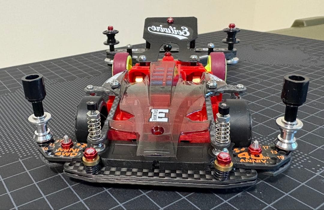 ミニ四駆 MS フレキ　赤　レッド　完成品アバンテMk.II