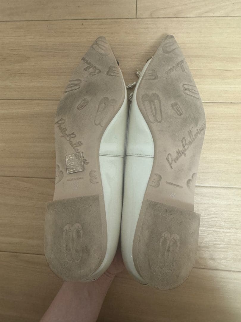 【価格交渉可能】Pretty ballerina 37 ホワイトバレエシューズ