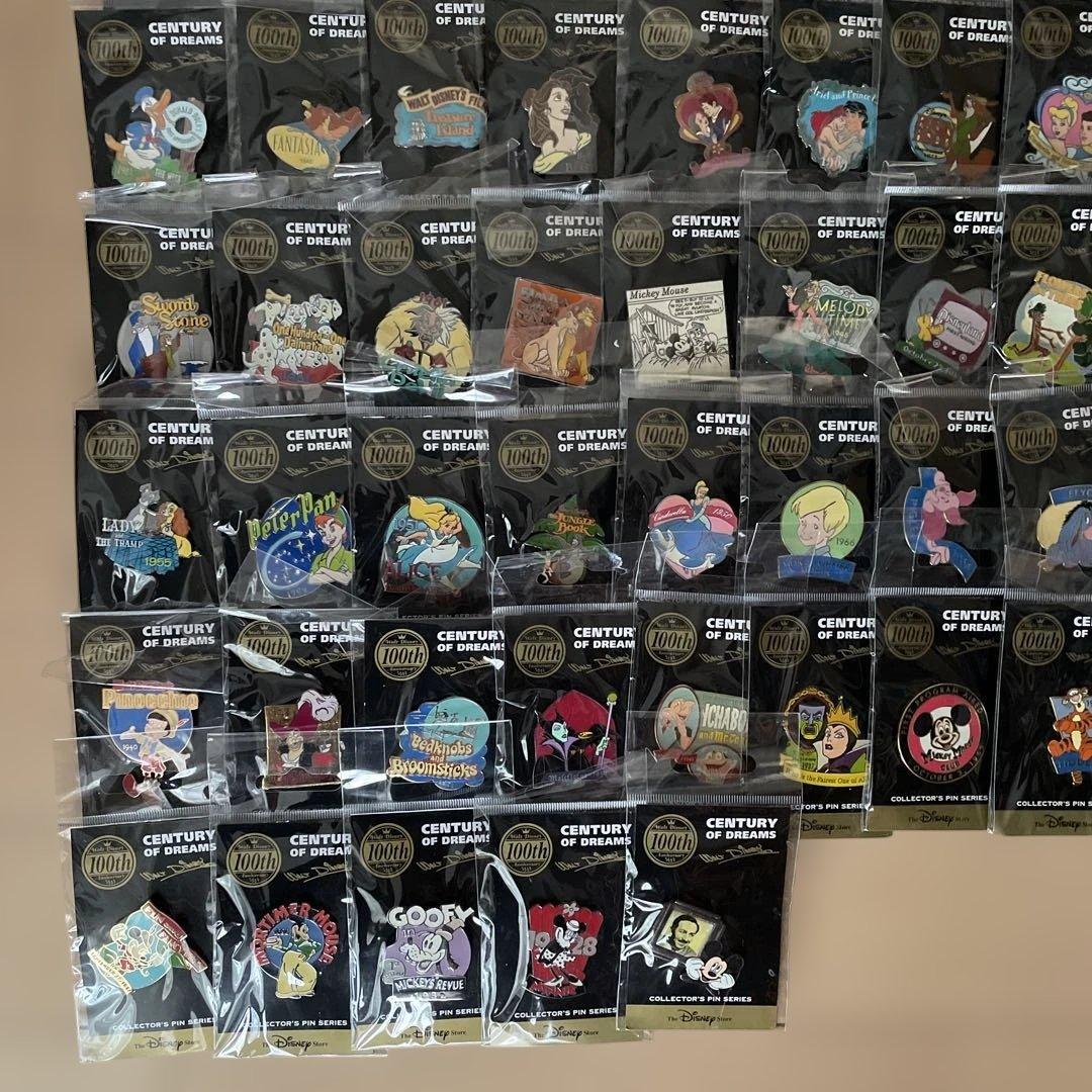 ディズニーストア　ウォルト生誕100周年　ピンバッジ　セット