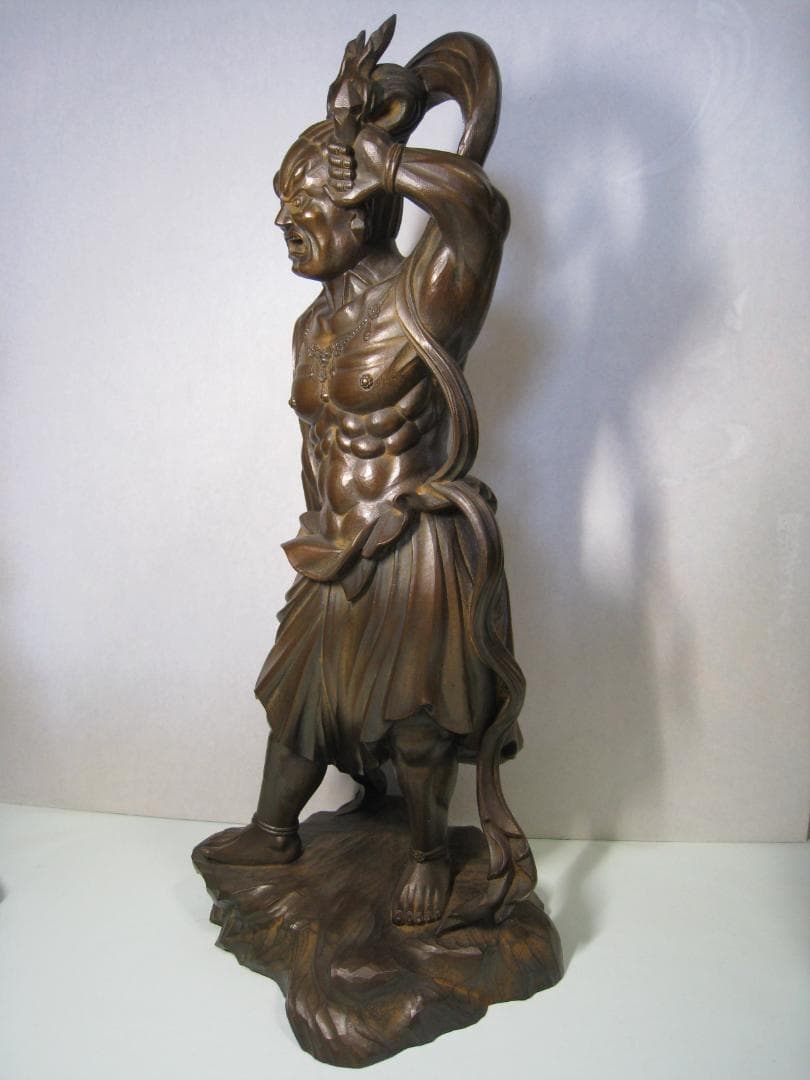 高村光雲　【仁王尊像】ブロンズ製　阿吽と吽形の一対