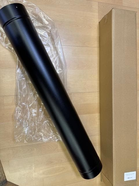 薪ストーブ用 一重煙突 直管 150㎜ 1m 耐熱600℃ 黒 山の煙突屋さん