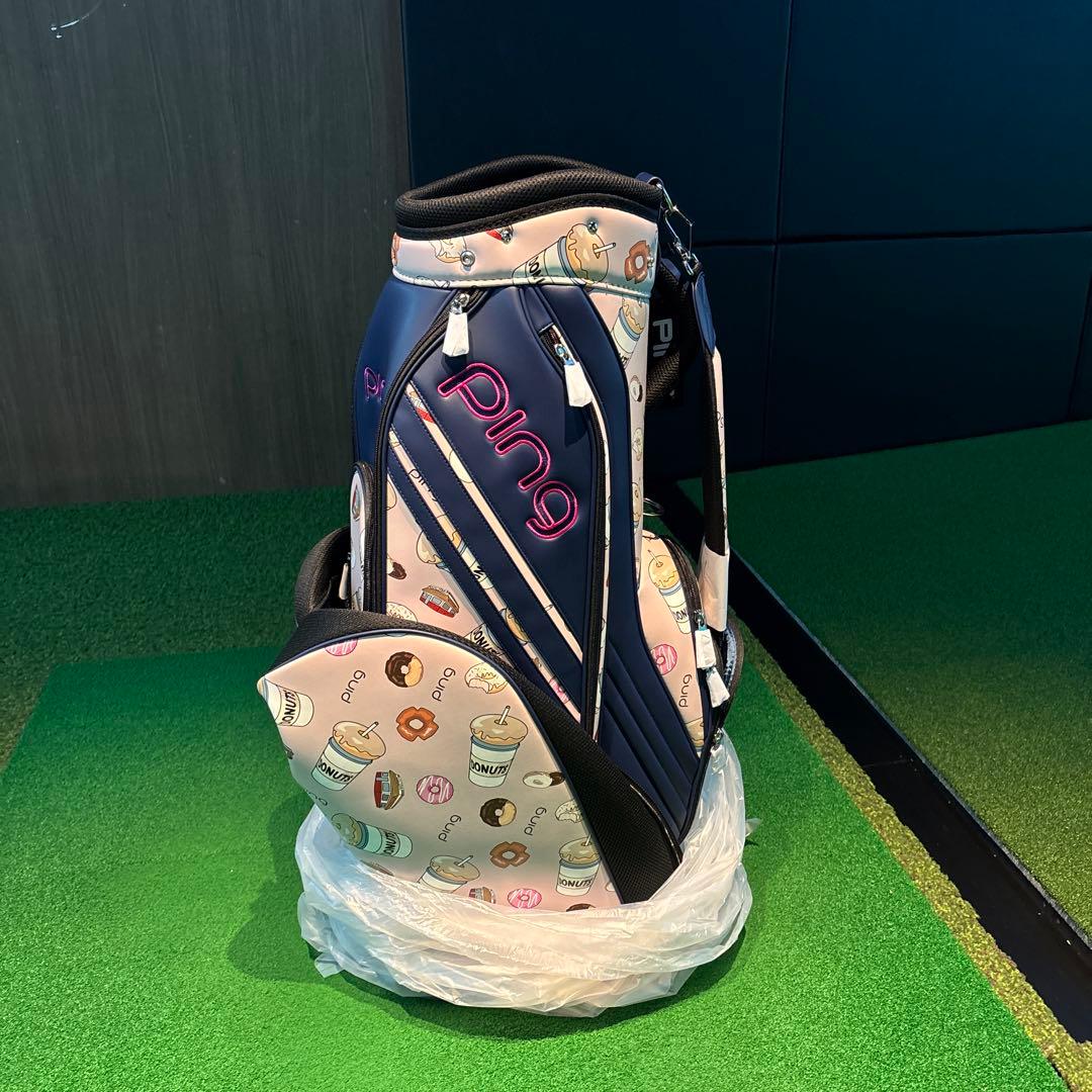 【新品未使用】PINGキャディバッグ トラベルカバーポーチネームプレート4セット