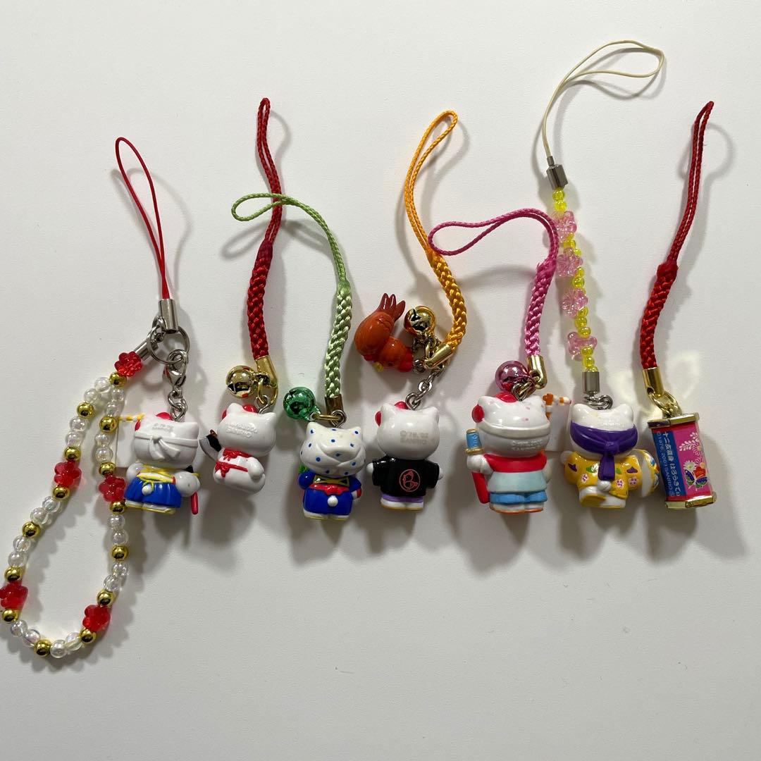 【福島/箱根/静岡/名古屋/岡山/沖縄/おみくじ】 ご当地キティストラップ