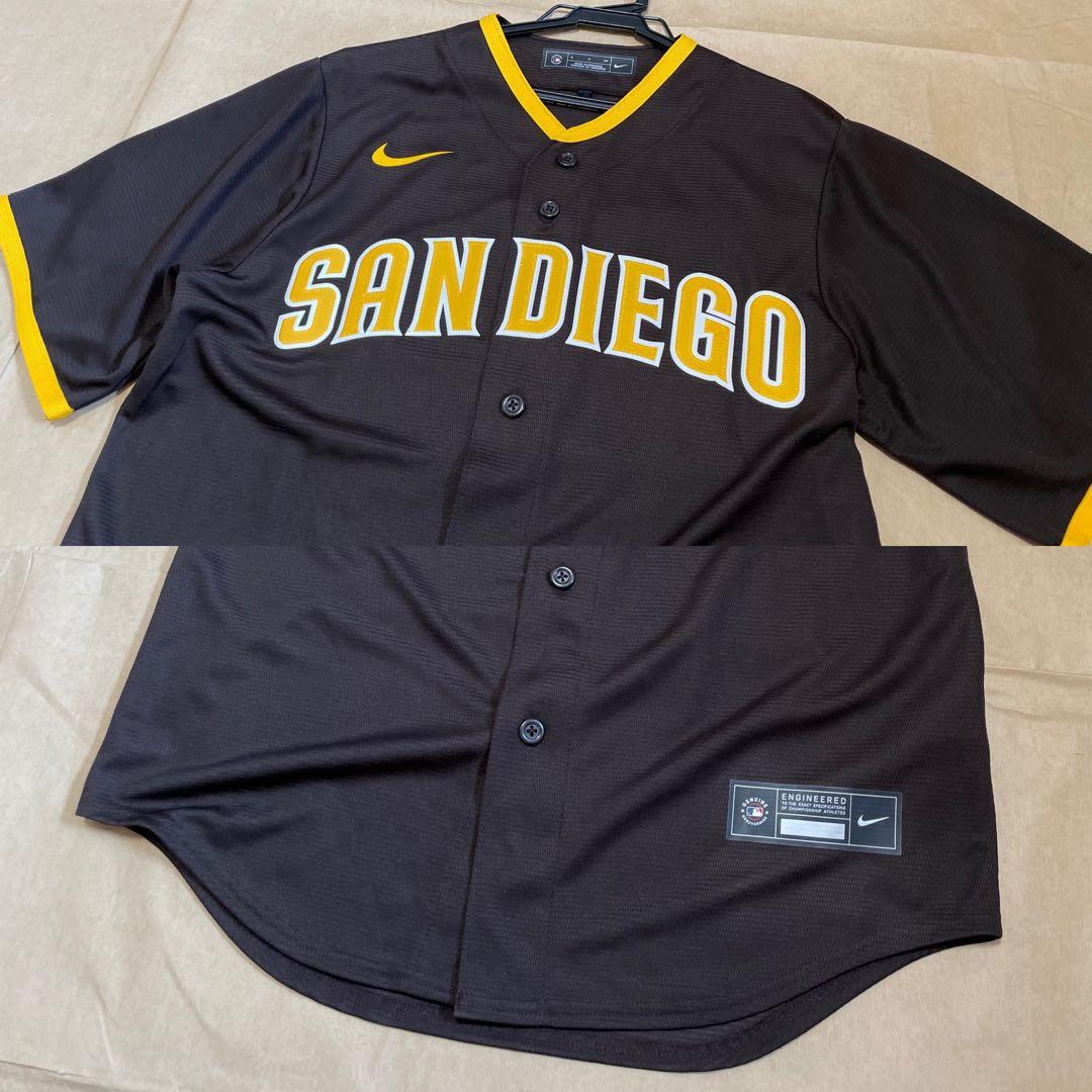 サンディエゴ・パドレス ユニフォーム レプリカジャージ NIKE S 茶 MLB
