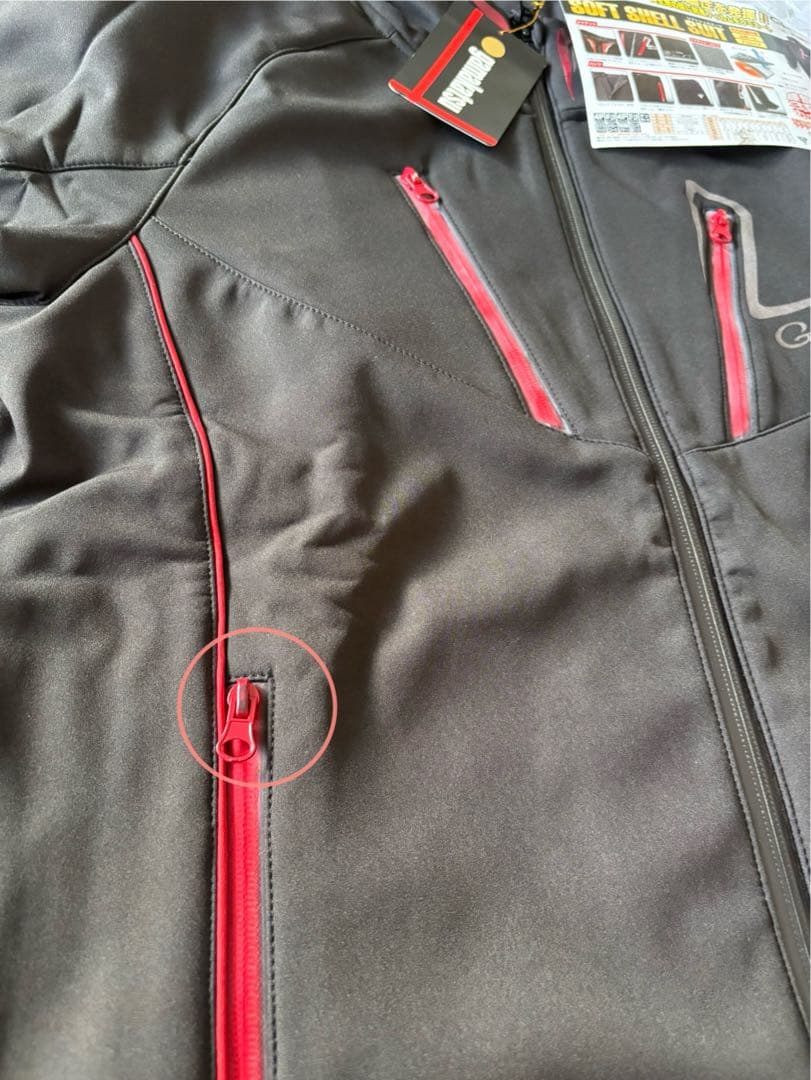 がまかつ　GM-3370 ソフトシェルスーツ　ブラック　L サイズ