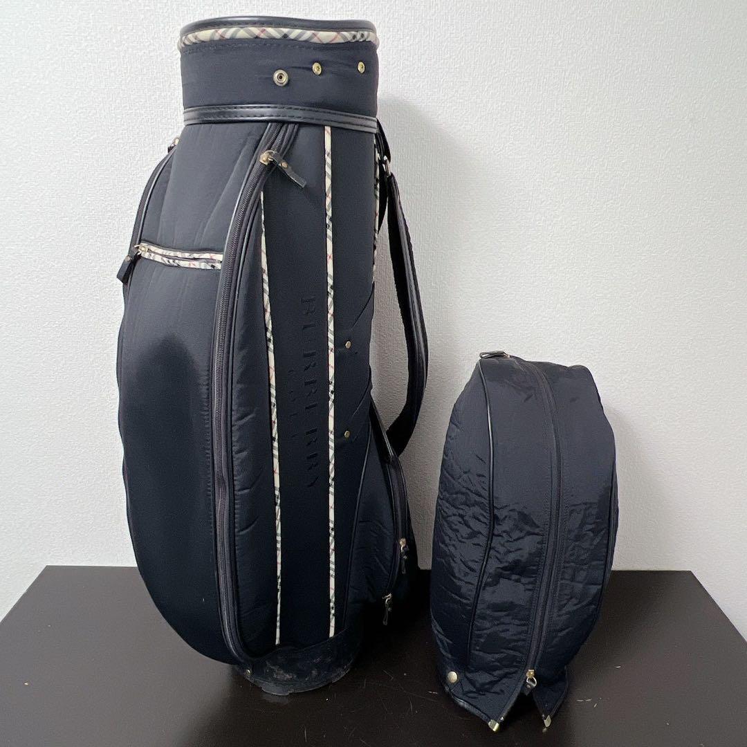 バーバリーゴルフキャディバッグ 6分割 ノバチェック ブラック BURBERRY