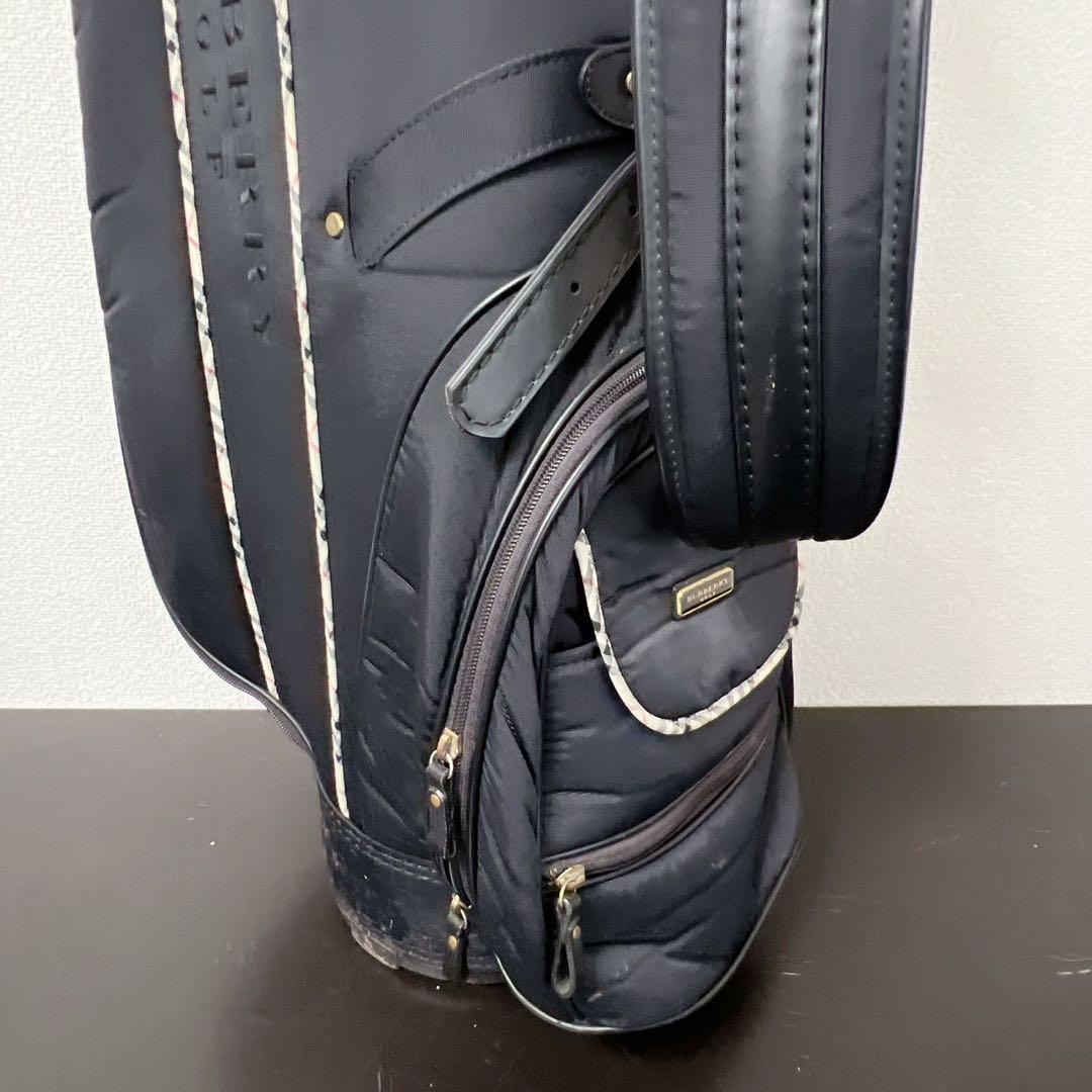 バーバリーゴルフキャディバッグ 6分割 ノバチェック ブラック BURBERRY