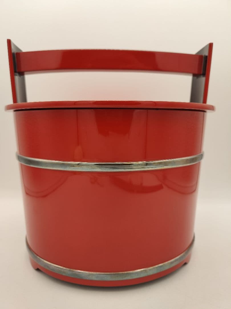 c603 手桶水指 朱銀 輪島静峰 木箱 茶道具 古物