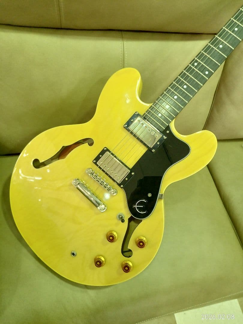 Epiphone　DOT NA ナチュラル　傷なし　ネック良好　保管品　超美品