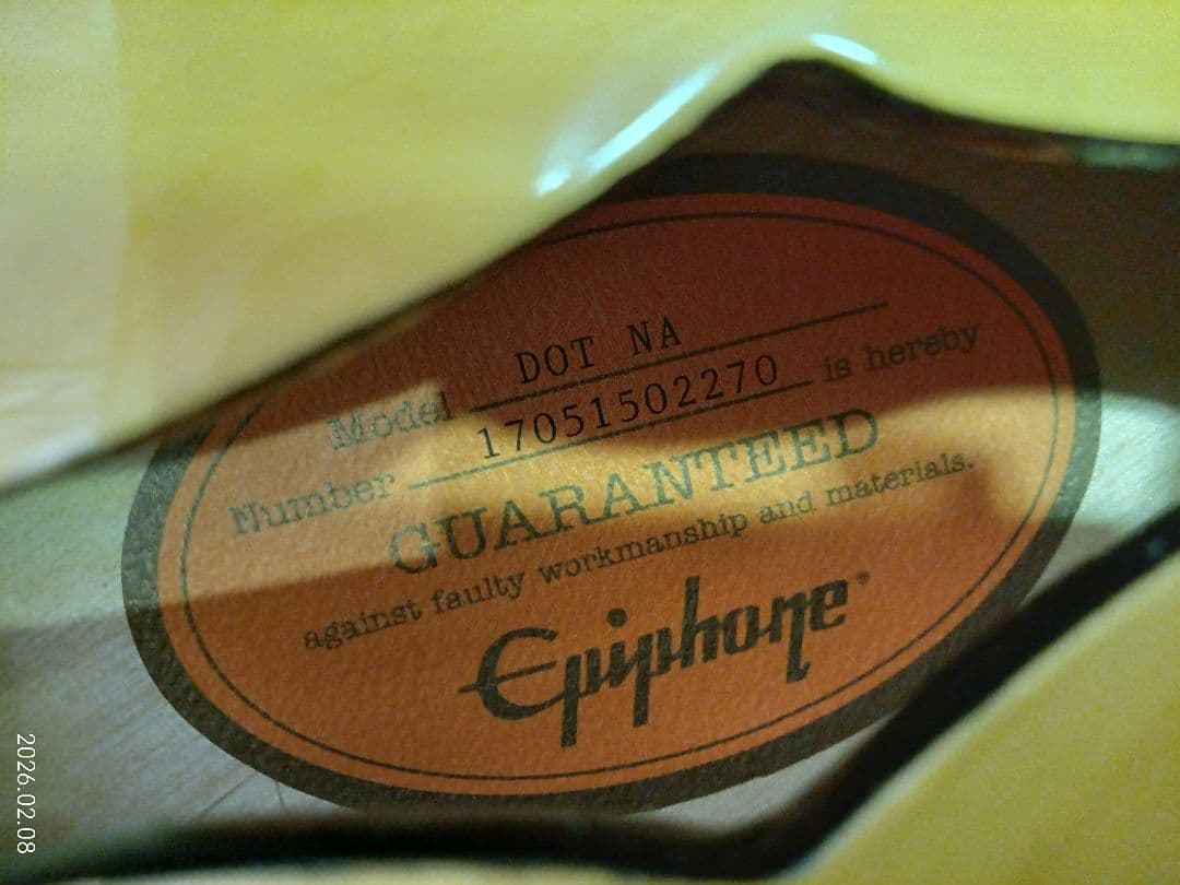 Epiphone　DOT NA ナチュラル　傷なし　ネック良好　保管品　超美品
