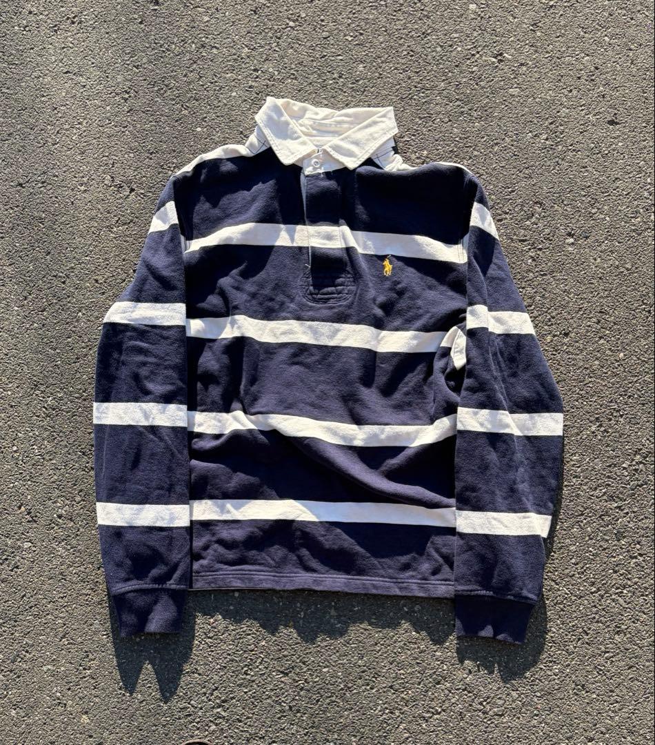古着 90s ラルフローレン　ラガーシャツ　ポロシャツ ボーダー