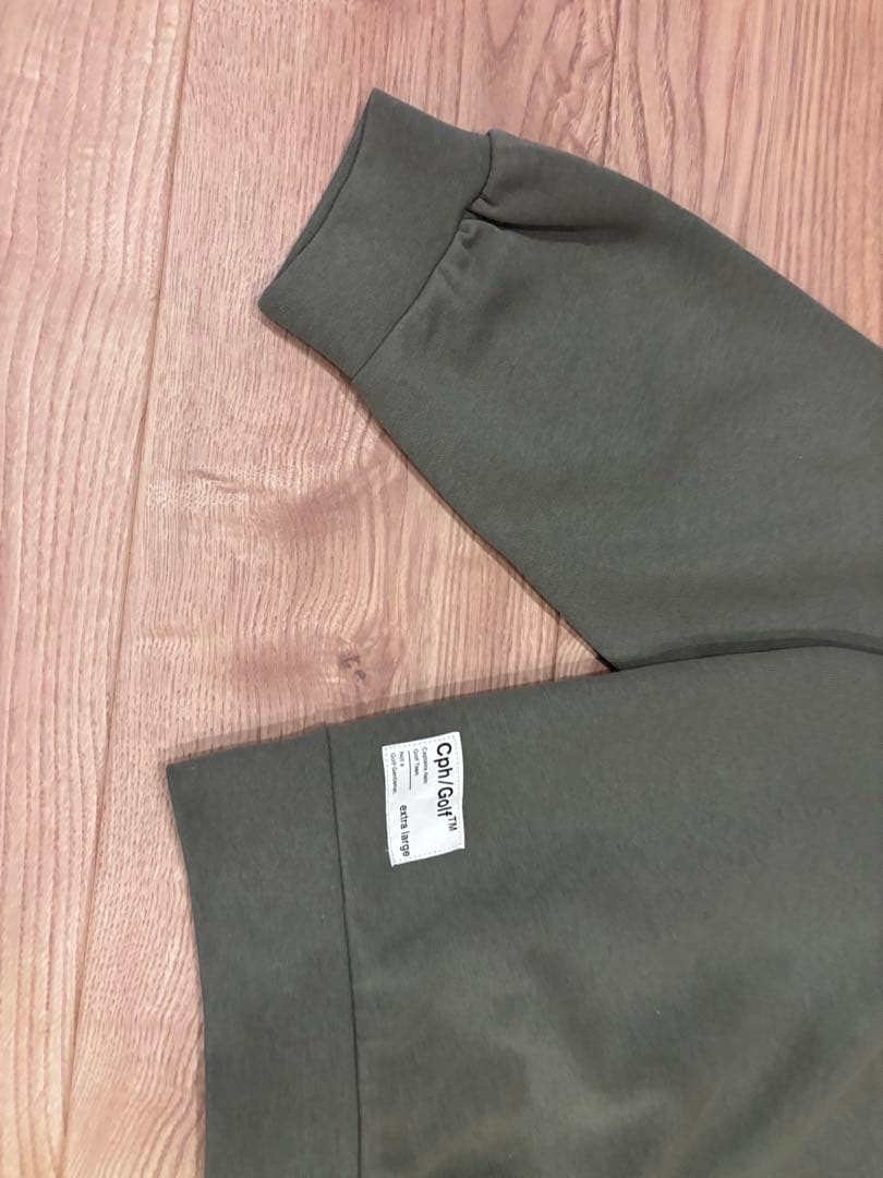 サイドハーフジップモックネックシャツ　XL