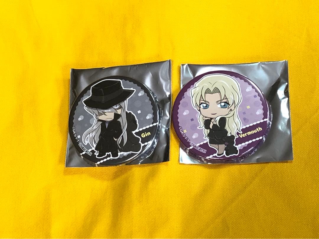 コナン　ナムコ　缶バッジ　ジン　ベルモット