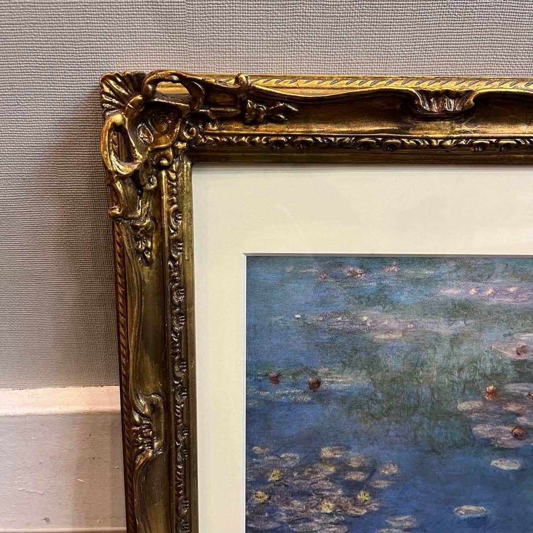 クロード・モネ 睡蓮 複製画 油絵 油彩 絵画 額装 インテリア 美術品