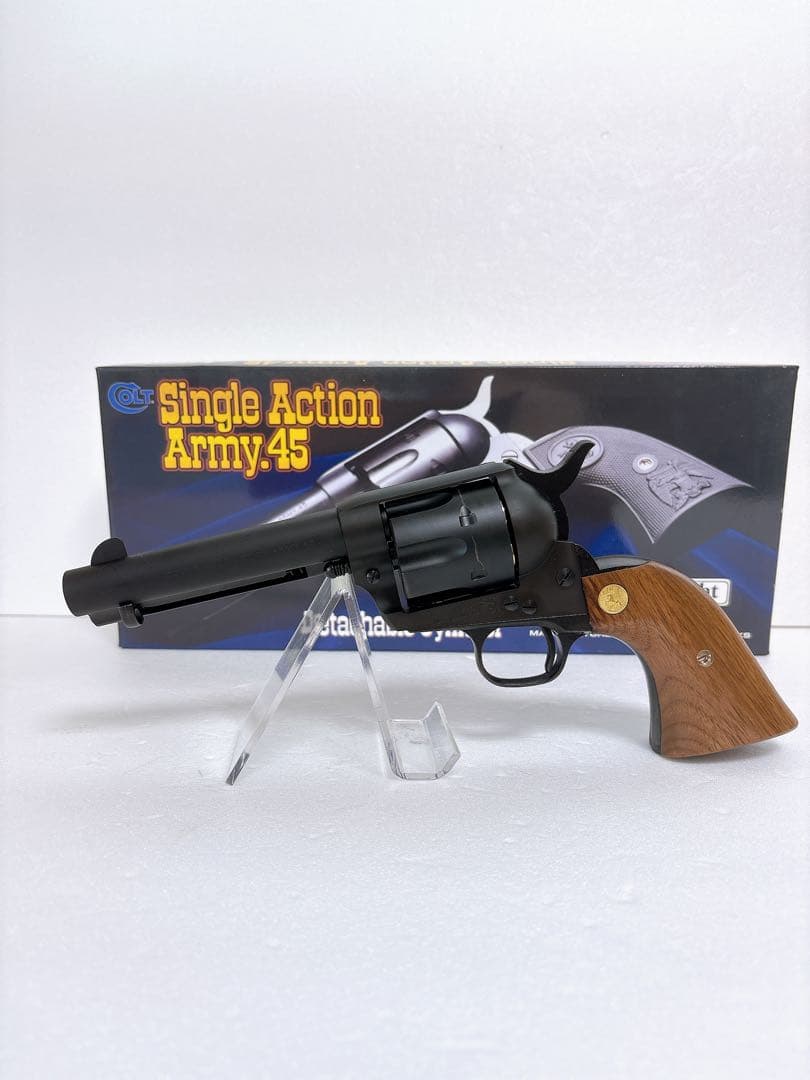 【美品】COLT SAA .45 4inch 木製グリップカスタム モデルガン