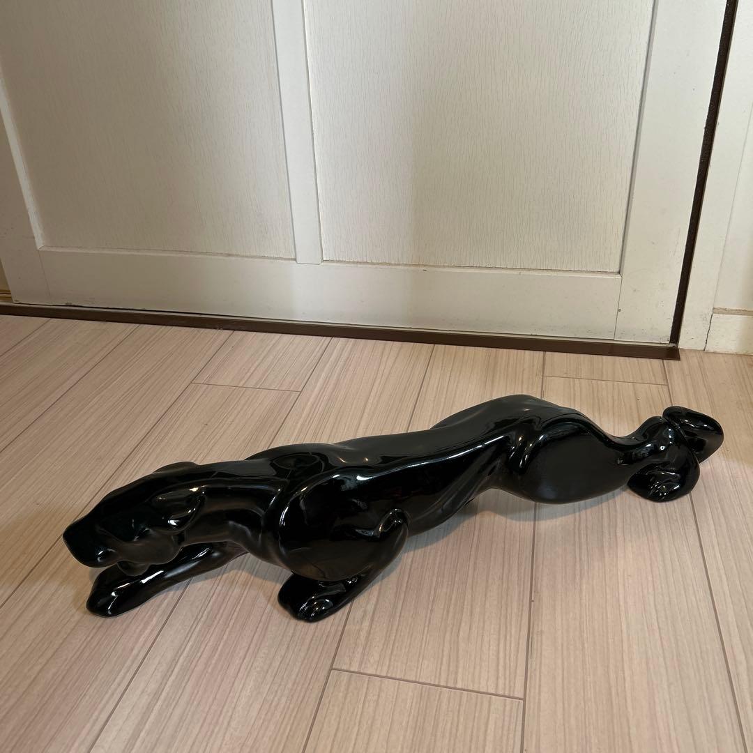 50sブラックパンサー大　ミッドセンチュリー　ビンテージ置物　アンティーク雑貨