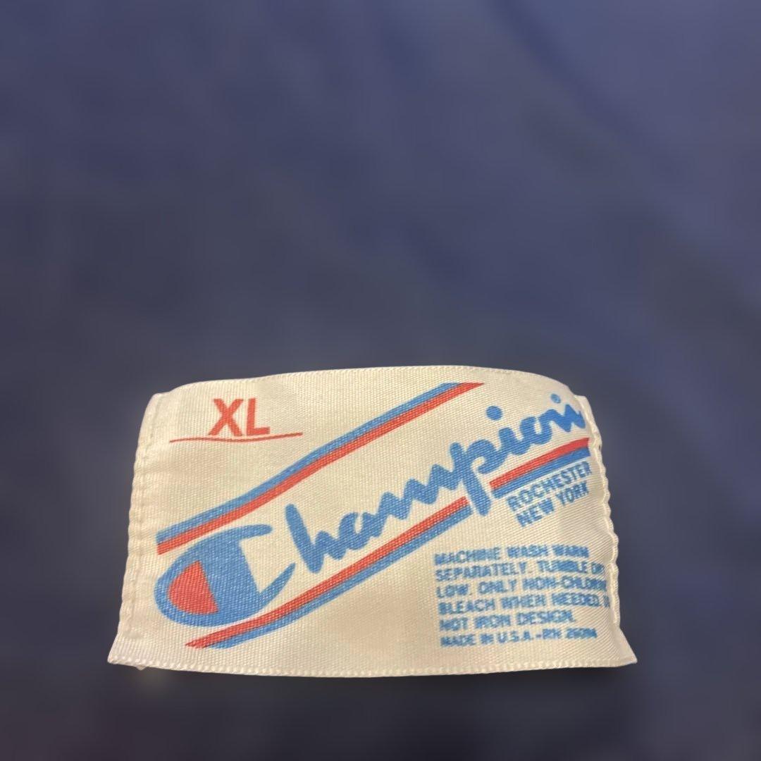 80s Champion フットボールT シャツ　トリコタグ　紺色　ＸＬ
