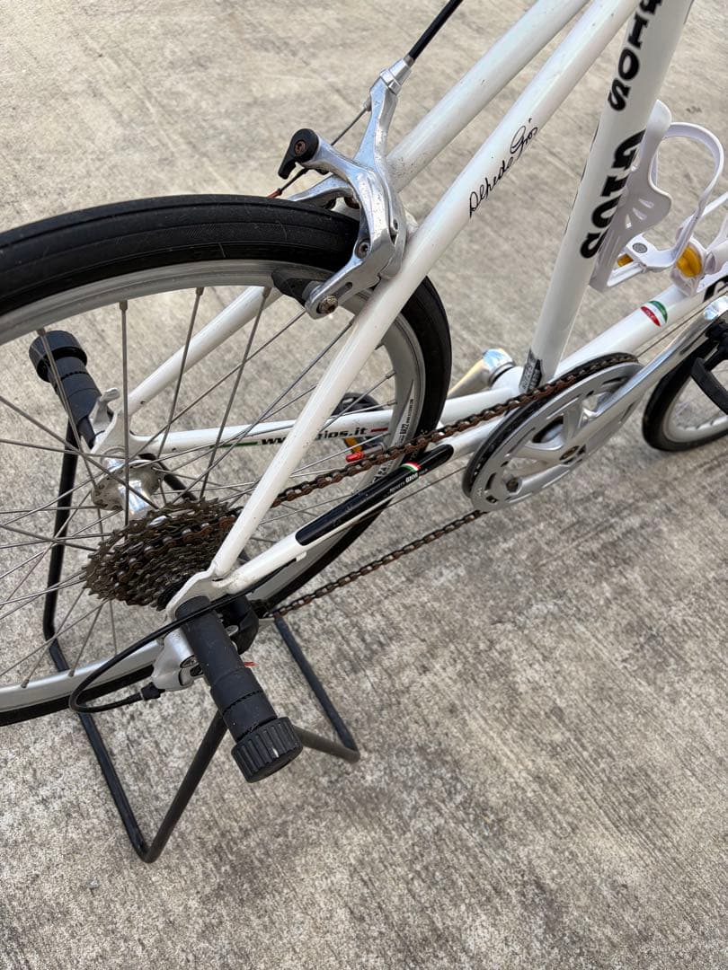 GIOS ミニベロ 自転車 ホワイト　スタンド付