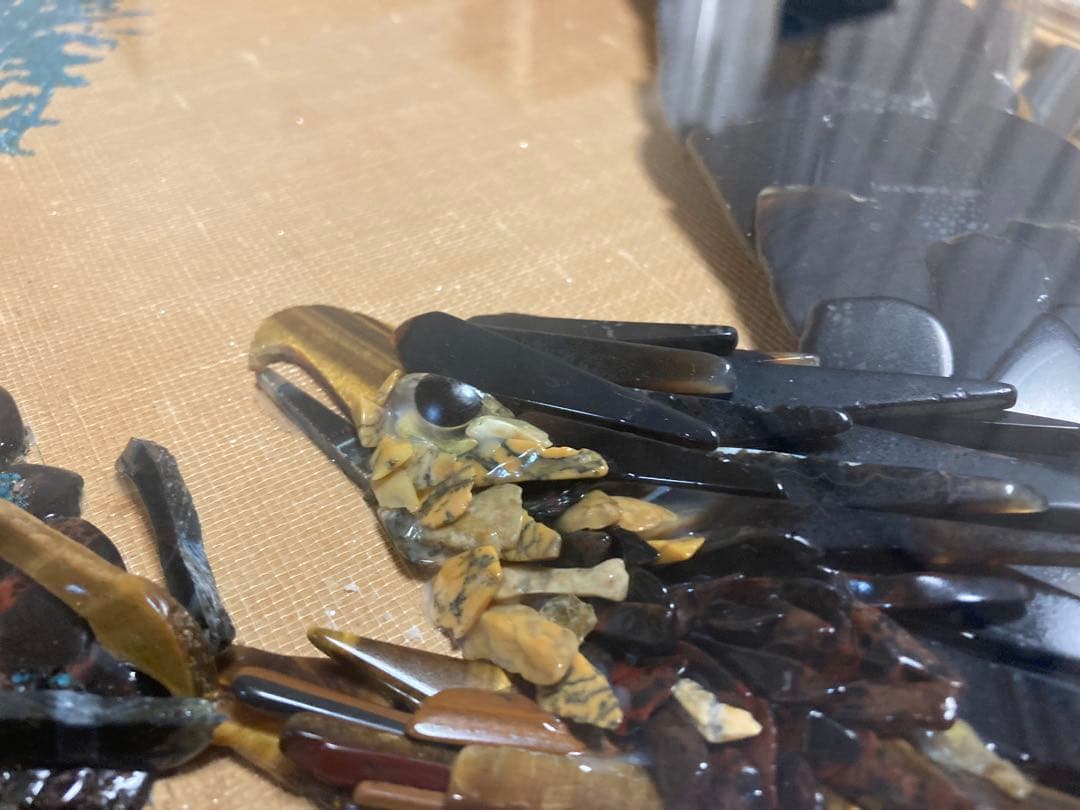 鉱石造 鉱石画 鉱石 鷹絵 縁起額 額縁　大迫力