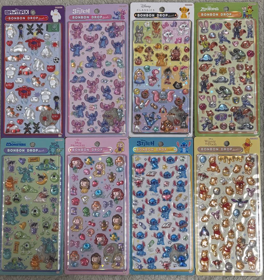 【国内正規品】 ディズニー ボンボンドロップシール 第2弾 8種セット