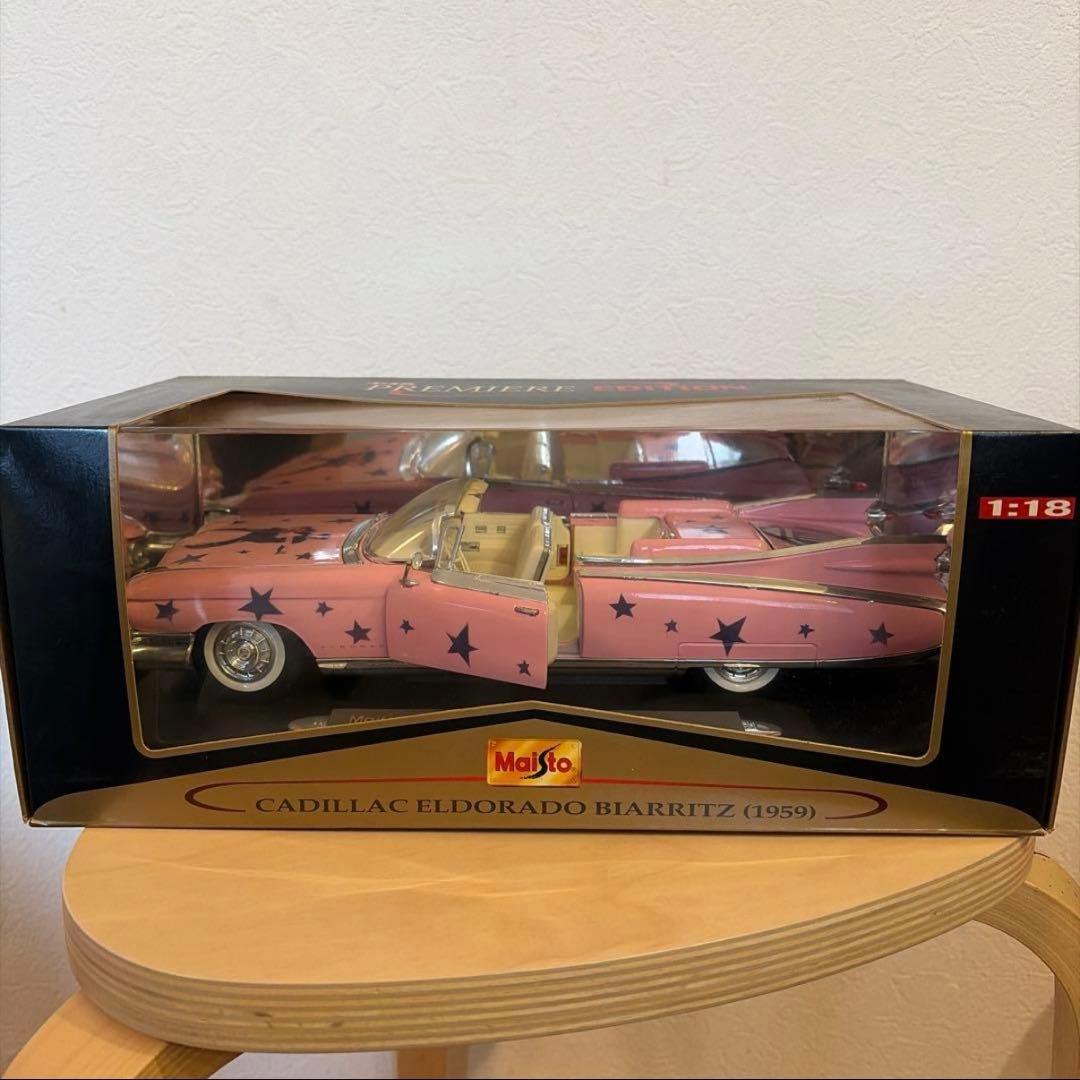 Maisto マイスト 1/18 キャデラック 1959 ピンク 2台セット