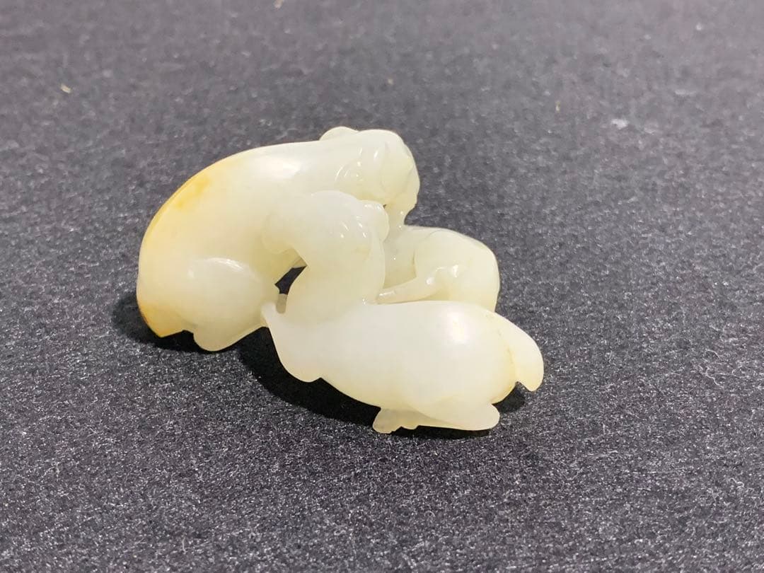 和田玉製・細密彫・置物・賞物・古董品・中国古玩・時代物・希少珍品・中国時代美術